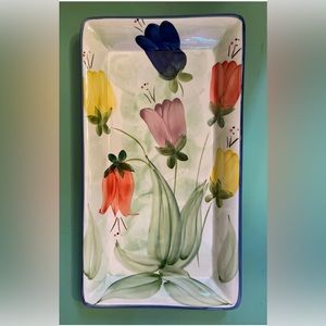 Plate- ceramic hand painted 
Sole Di Toscana 21" x 12"
Handpainted Ceramic Plate